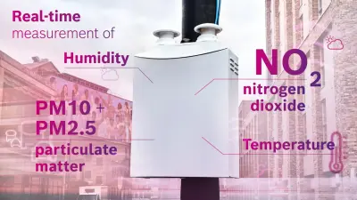 Hộp giám sát trọng lượng nhẹ được trang bị các cảm biến để ghi lại mức độ hạt vật chất và nitơ điôxít, cũng như nhiệt độ và độ ẩm xung quanh, tất cả đều theo thời gian thực.